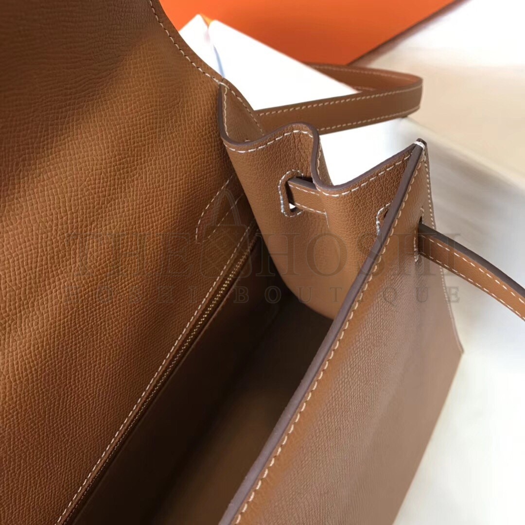 H**me5 Brown Epsom Kelly 32cm Sellier Bag Master Quality
