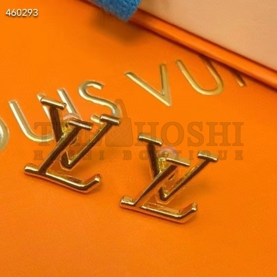 L0vis Vvtt0n Women LV Iconic Earrings Gold-Color Initials M00743 Master Quality