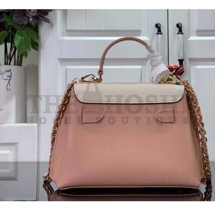 L0vis Vvtt0n LV Women Lockme Ever Mini Handbag Rose Quartz Trianon Grained Calf Leather Master Quality
