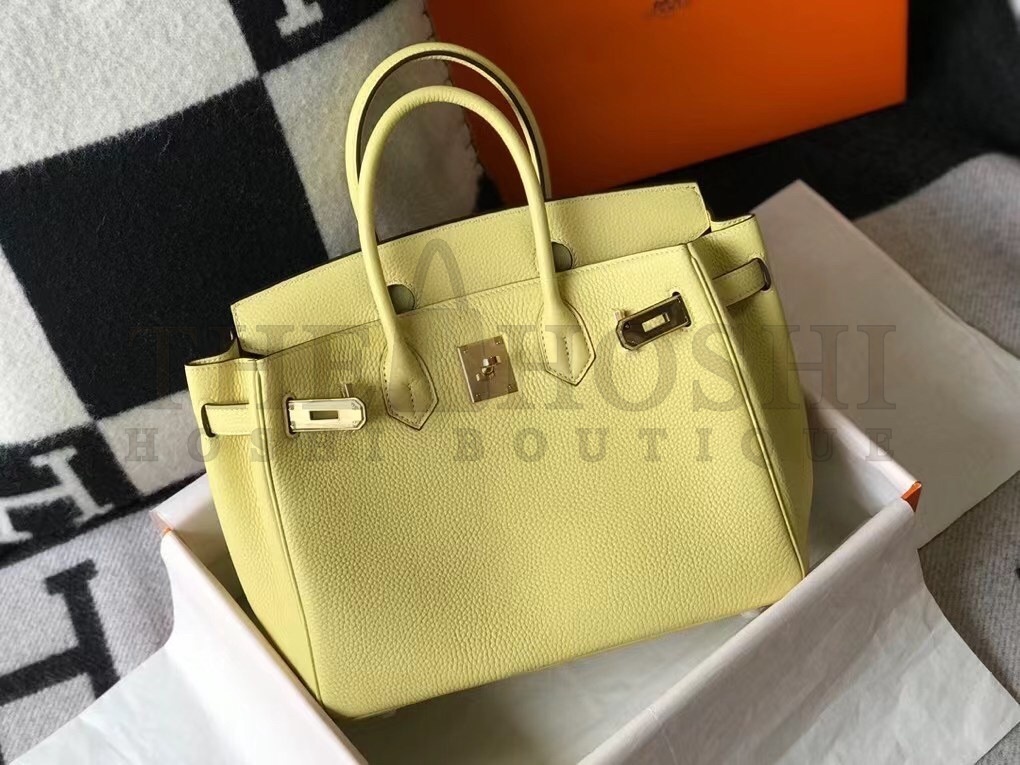 H**me5 Jaune Poussin Clemence Birkin 30cm Bag Master Quality