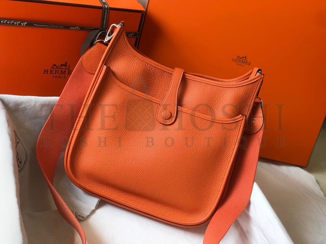 H**me5 Evelyne III 29 Bag In Orange Clemence Leather Master Quality