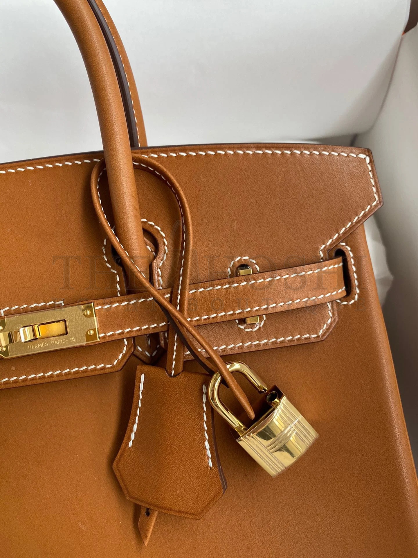 H**me5 Birkin 25 Retourne Handmade Bag In Gold Barenia Calfskin Master Quality