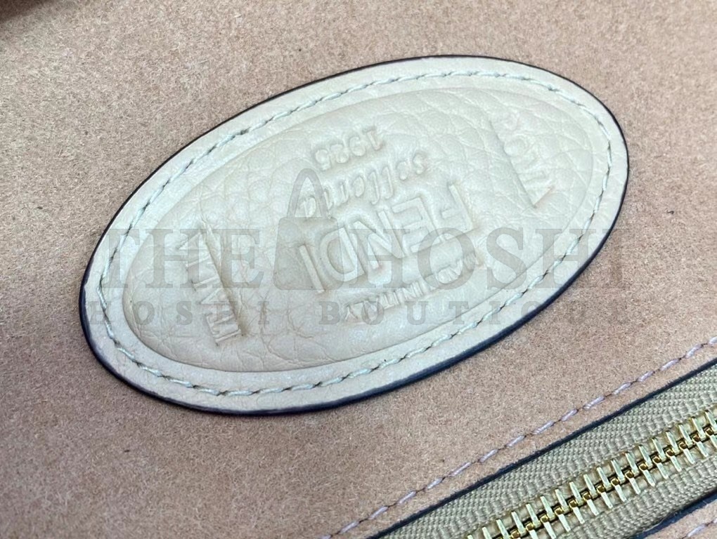 F**di Medium Baguette Bag In Beige Shearling Master Quality