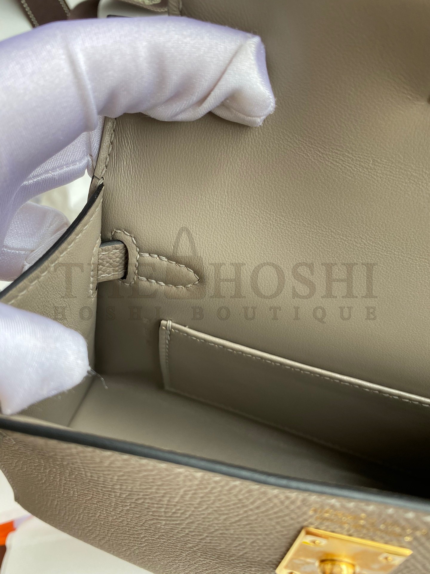 H**me5 Kelly Mini II Sellier Handmade Bag In Gris Asphalt Epsom Calfskin Master Quality