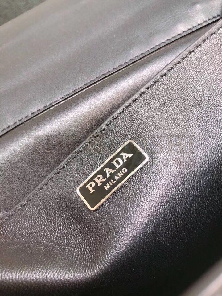 Pra*a Cahier Studded Leather Shoulder Bag Master Quality