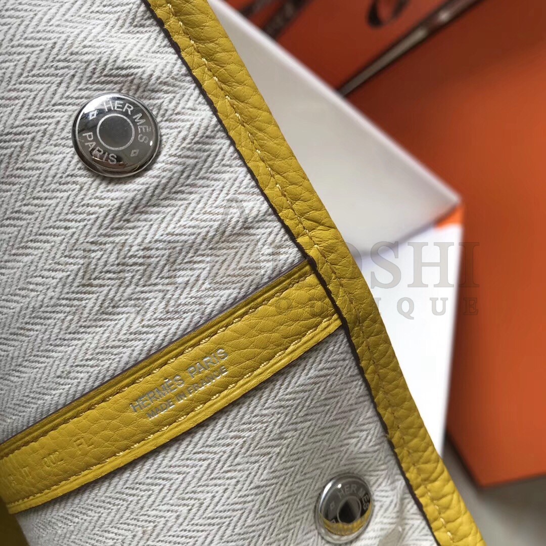 H**me5 Garden Party 36 Bag In Yellow Clemence Leather Master Quality