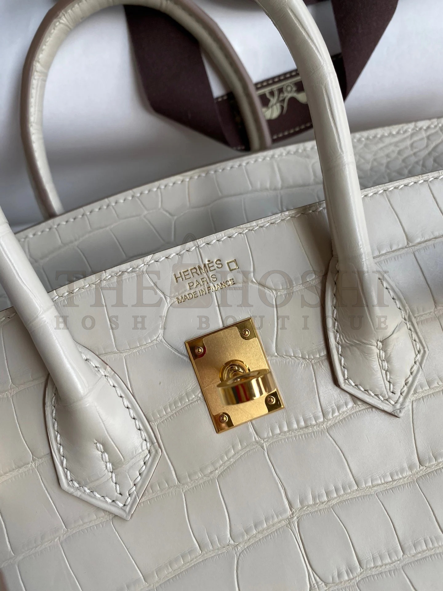 H**me5 Birkin 25 Retourne Handmade Bag In Beton Matte Alligator Leather Master Quality