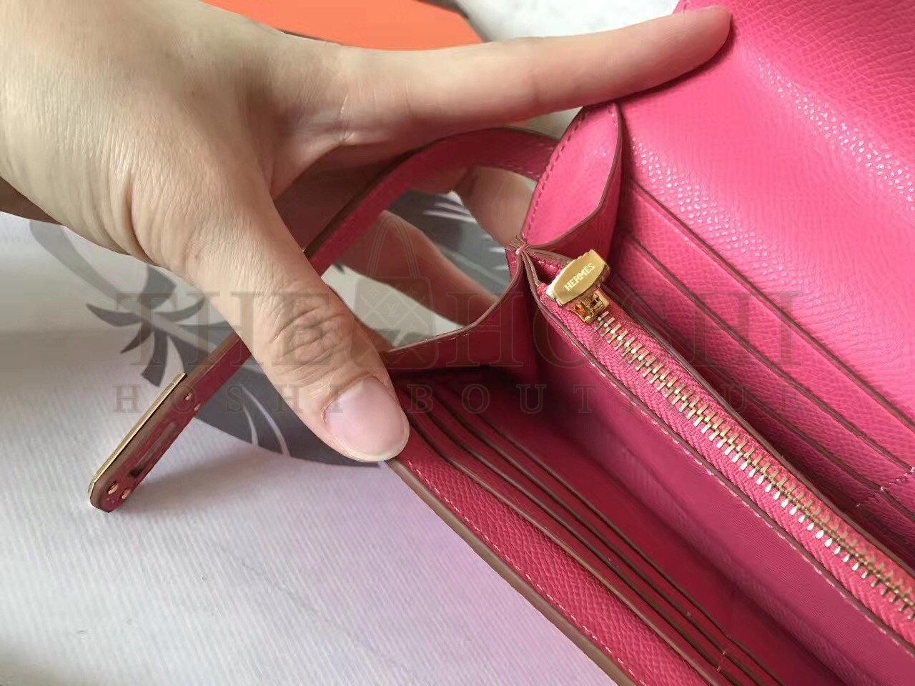 H**me5 Kelly Classic Long Wallet In Pink Epsom Leather Master Quality