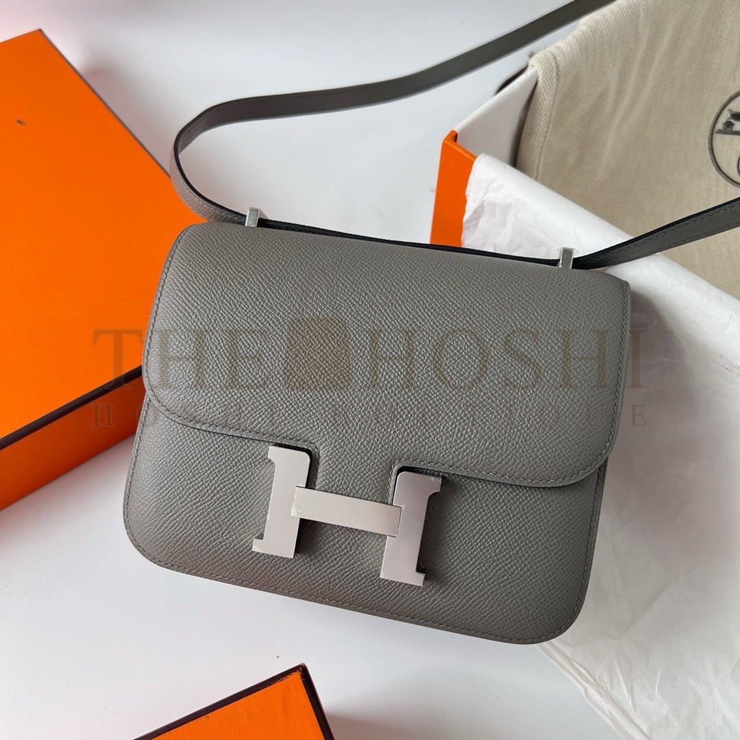 H**me5 Constance 18 Handmade Bag In Gris Meyer Epsom Calfskin Master Quality