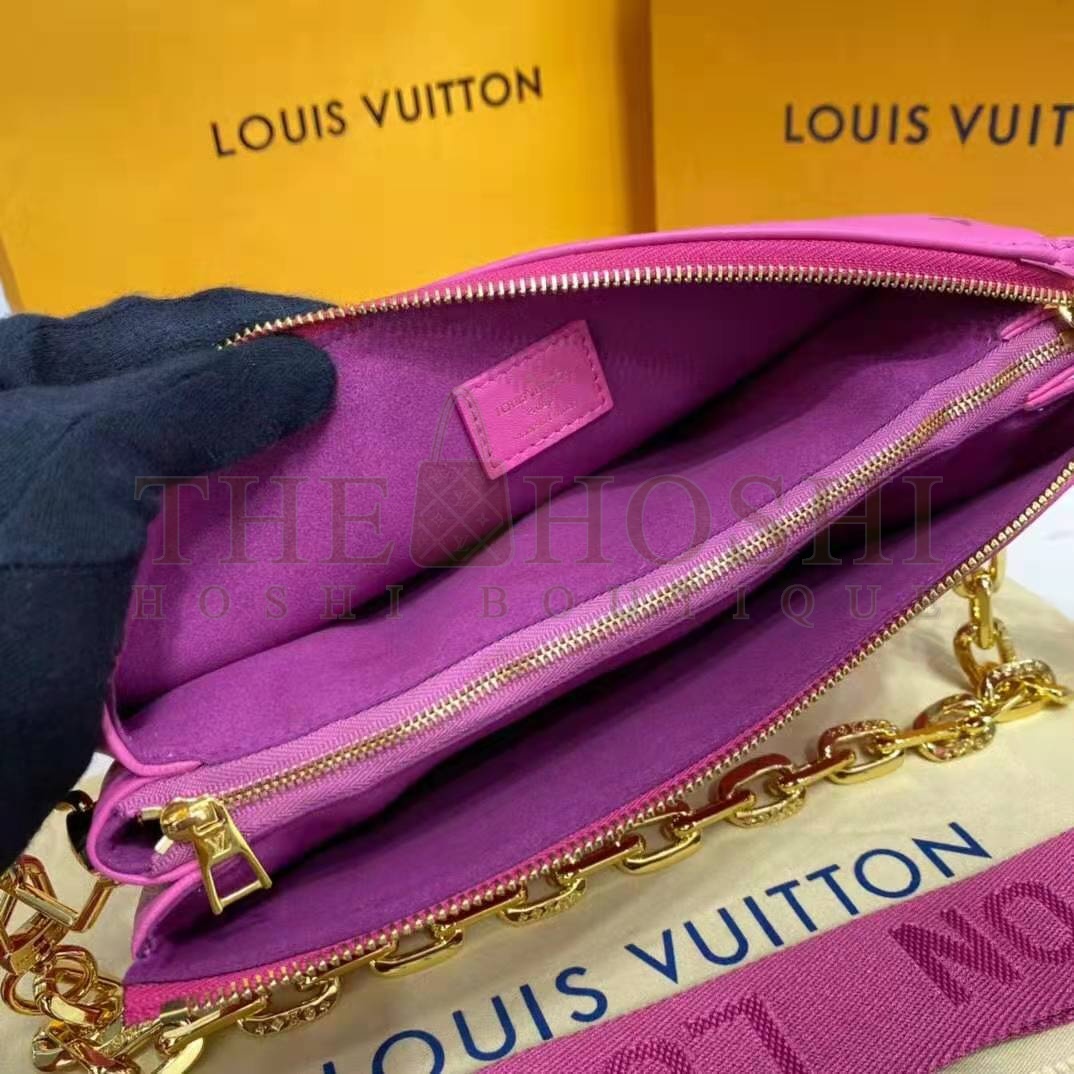 L0vis Vvtt0n LV Women Cruissin PM Handbag Pink Purple Monogram Embossed Puffy Lambskin Master Quality