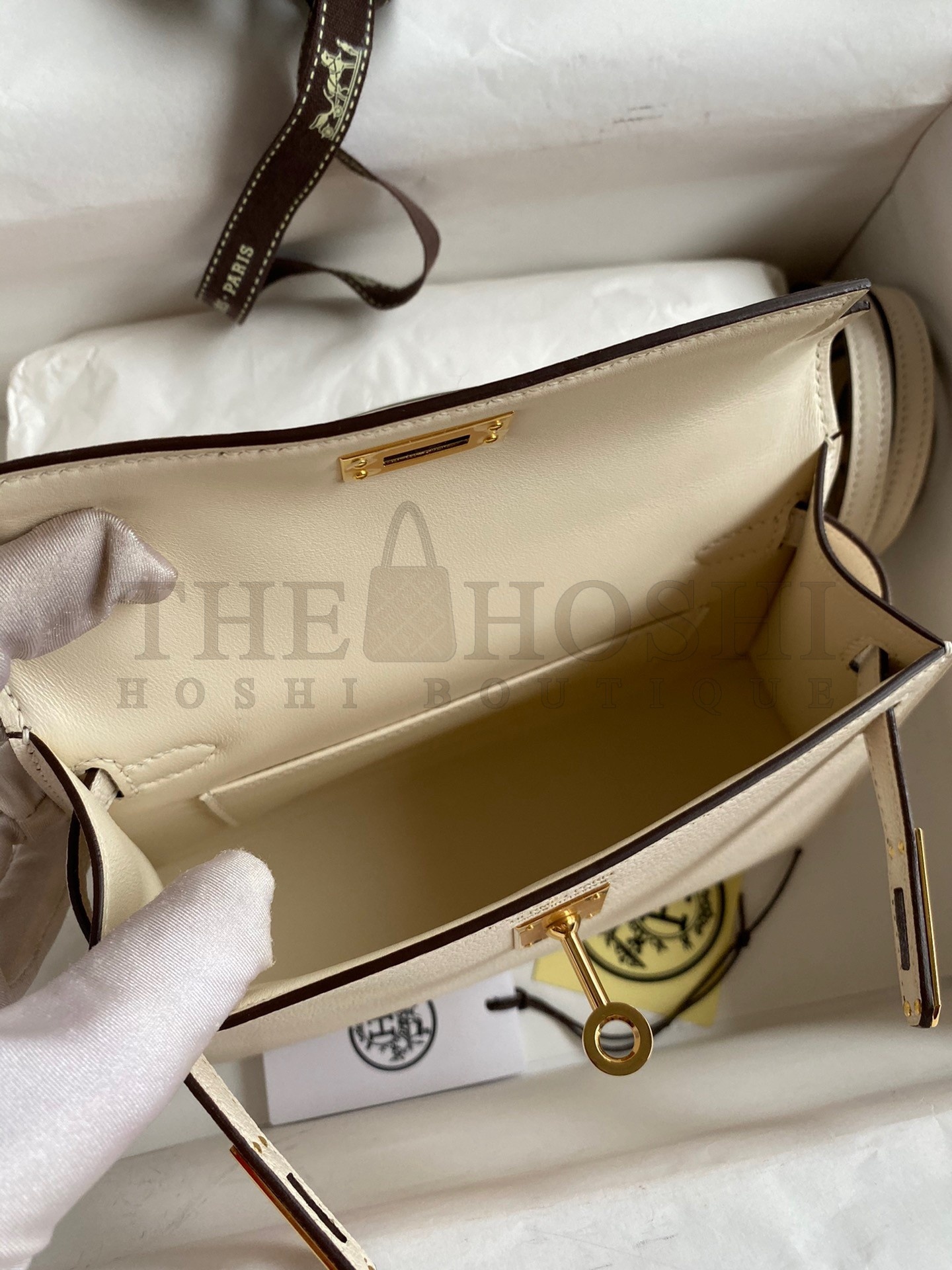 H**me5 Kelly Mini II Sellier Handmade Bag In Nata Chevre Mysore Leather Master Quality