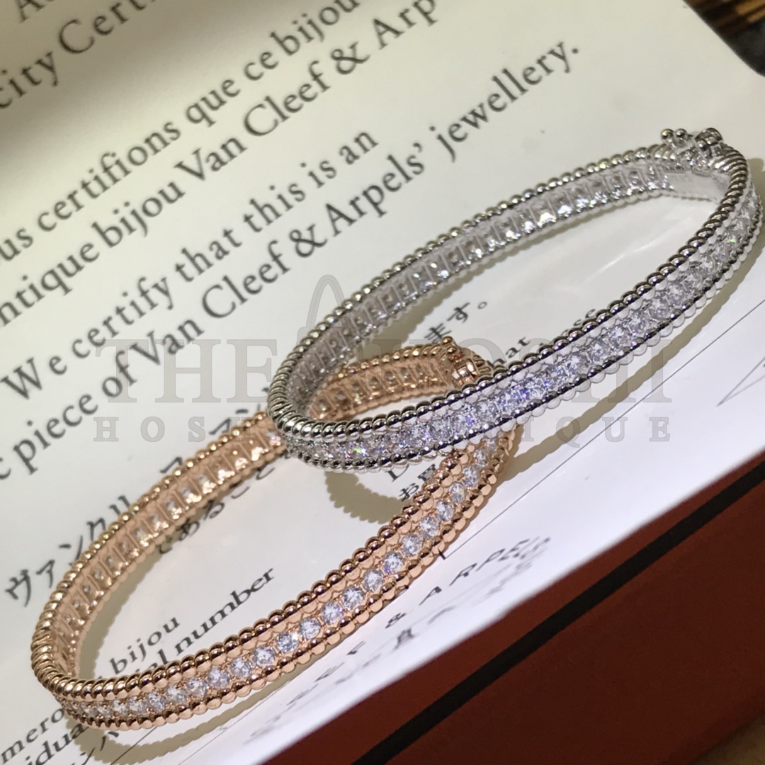 V*n Cl**f & Arpels Full D1am0nd Bracelet, Perlée D1am0nds bracelet, 1 row Master Quality