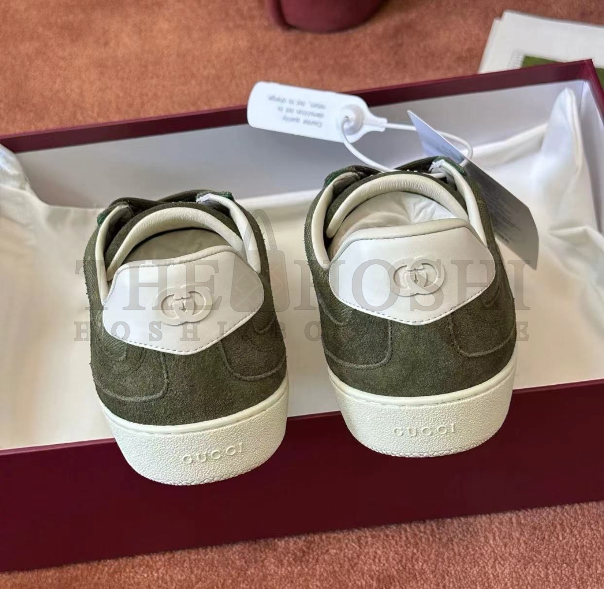 Gvc*1 2025 Suede Leather Sneakers Green TPU Sole Shearling Lining 39–46 Master Quality