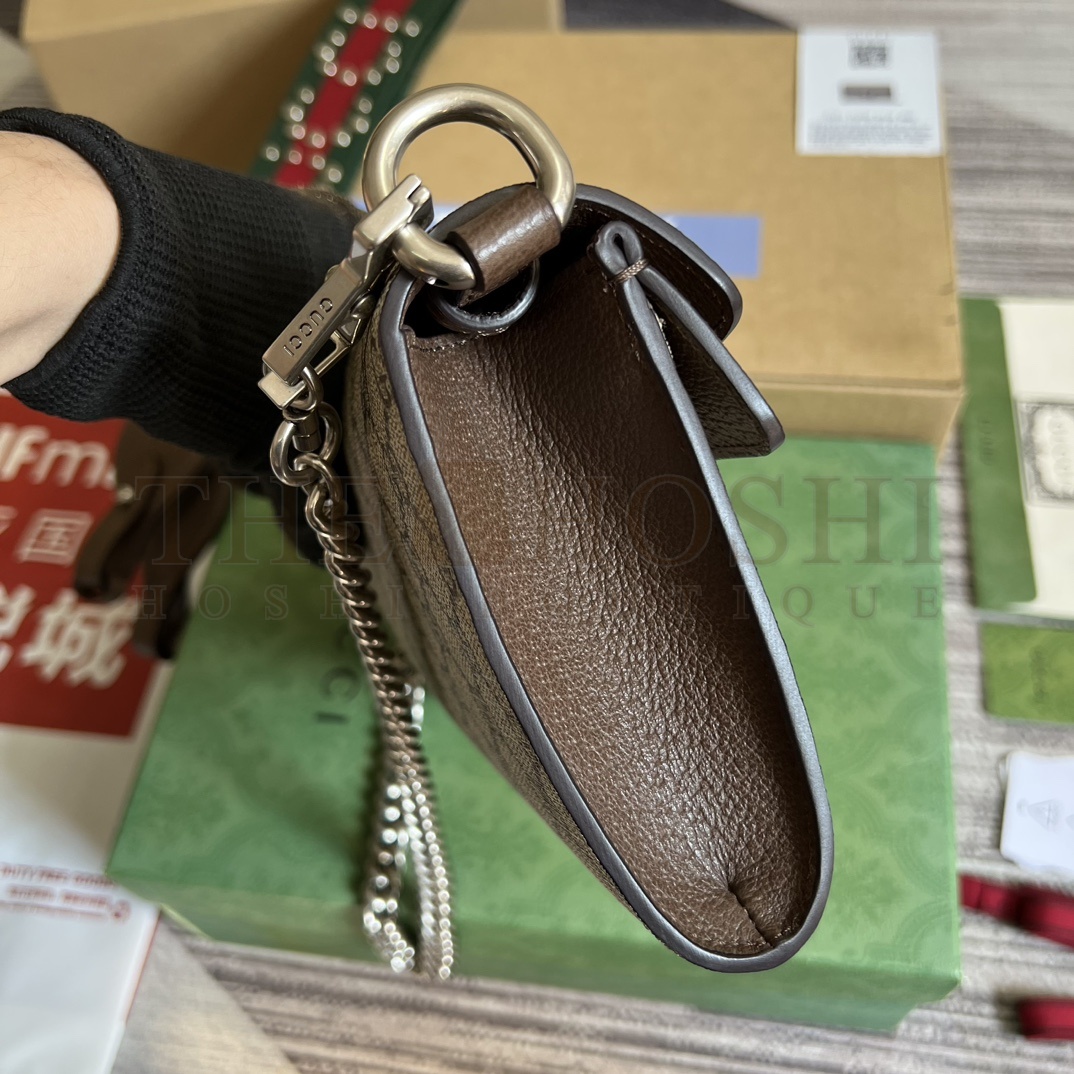 Gvc*1 Dionysus Small Shoulder Bag Cosmogonie Collection GG Svp*me Canvas Brown Leather Trim 25x14x4cm 731782 Master Quality