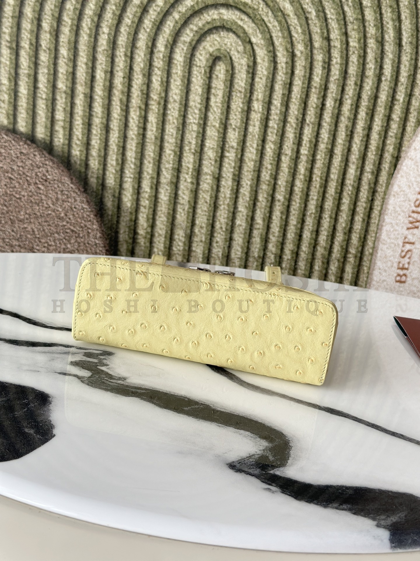 L0r0 P1ana LP L19 Extra Pocket Ostrich Leather Clutch Crossbody Bag 19x6.5x11cm Master Quality