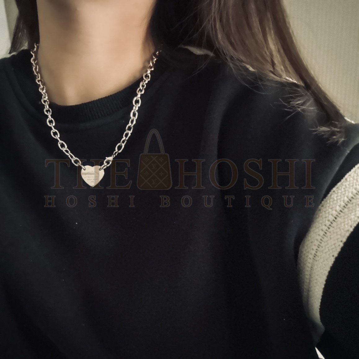 T*f*ny T&Co Heart Necklace White Gold Unisex Master Quality