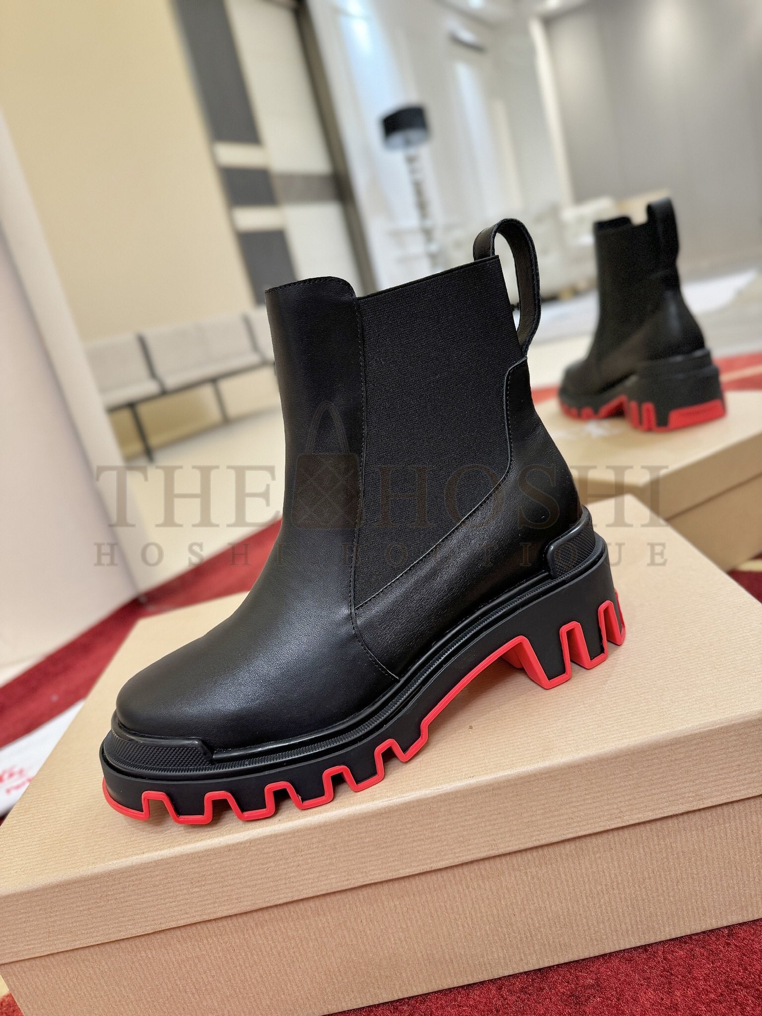 Chr1st1an Louboutin CL Black Elastic Sole Loafers Boots 2025SS Master Quality