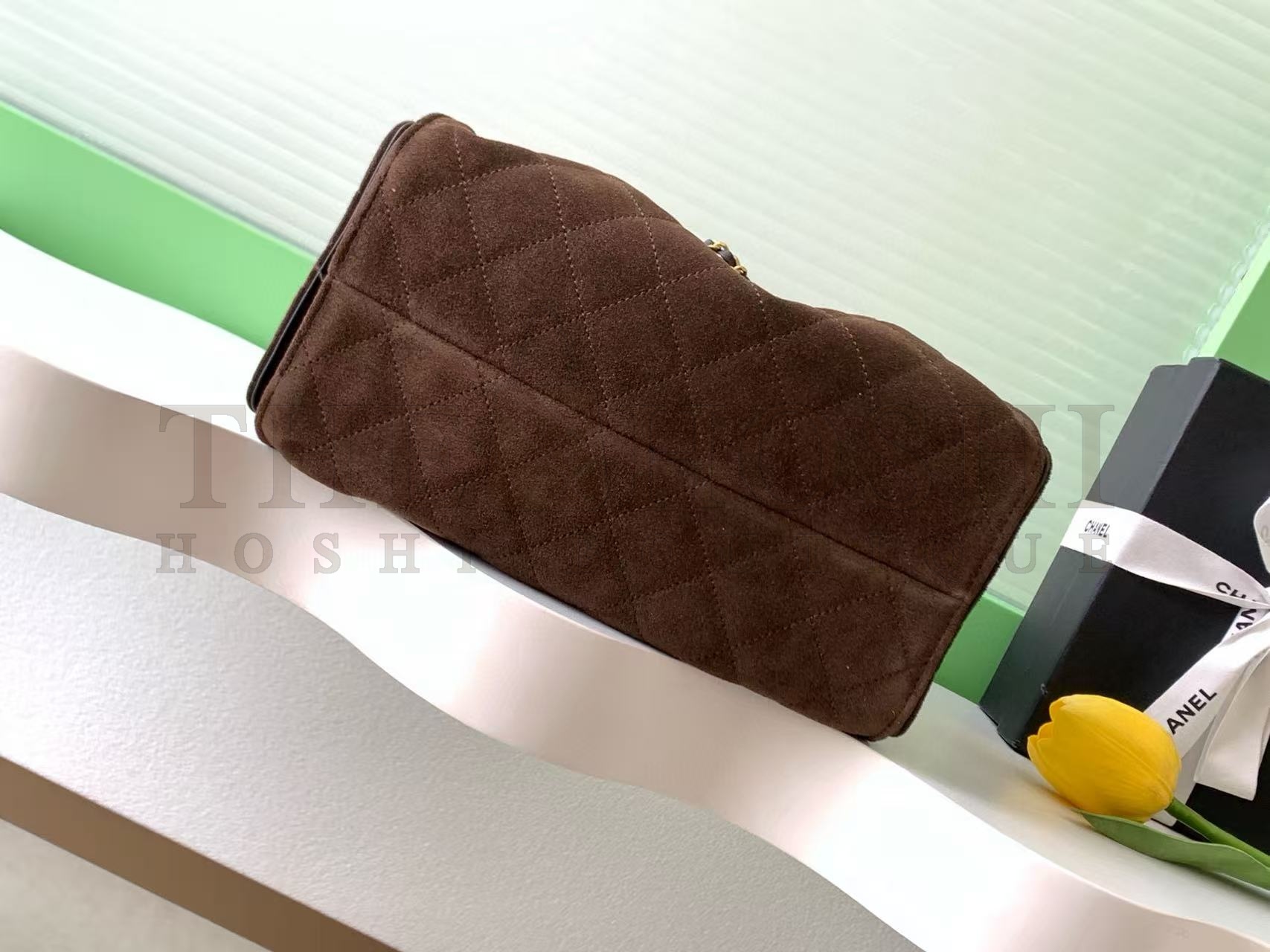 Ch**el 25c Hobo Drawstring Bag Bag Gray Lambskin 30x26x14cm AS5293 Master Quality