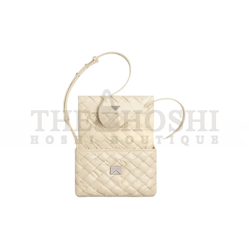 B0tt*ga Ven*ta SMALL RUMPLE MESSENGER 787113V4HO19194 (21*14*5cm) Master Quality