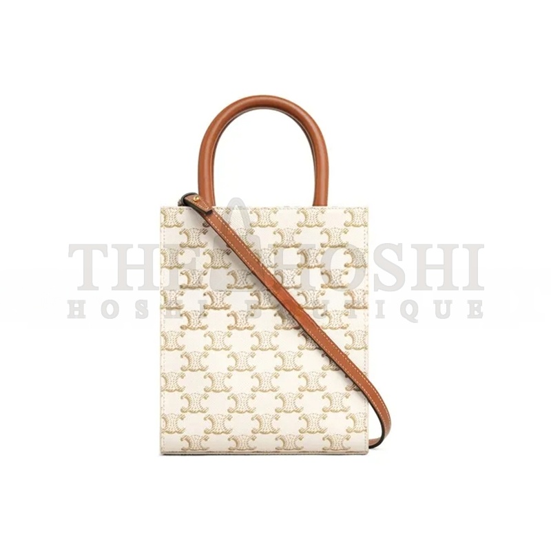 Ce1i*e MINI TOTE IN CABAS TRIOMPHE PRINTS AND LEATHER 194372CYB.01BC (21*17*4cm) Master Quality