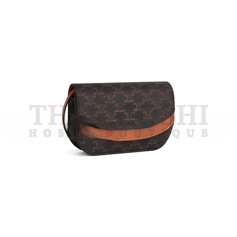 Ce1i*e DUO WALLET ON STRAP IN TRIOMPHE CANVAS AND CALFSKIN 10P672GVL.04LU (20*13*6cm) Master Quality