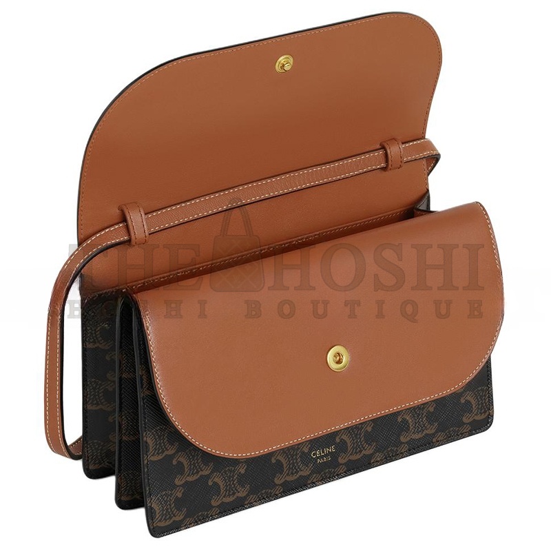 Ce1i*e CROSSBODY BAG IN TRIOMPHE CANVAS AND SMOOTH LAMBSKIN 10D852CG9.04LU (20*11.5cm) Master Quality