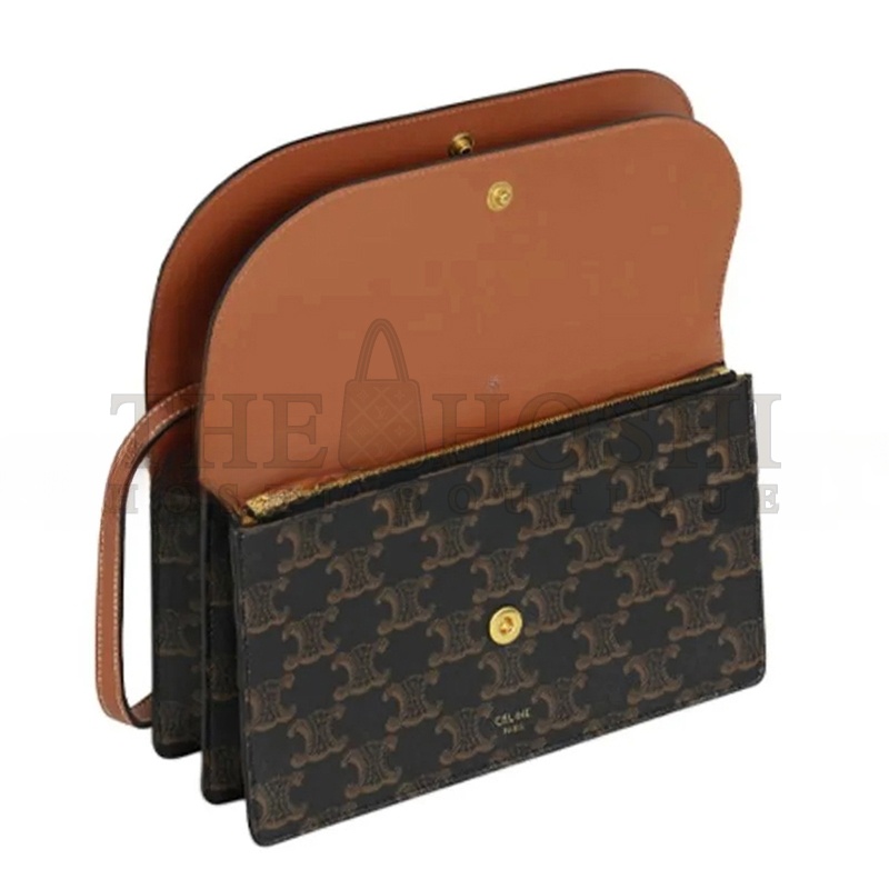 Ce1i*e CROSSBODY BAG IN TRIOMPHE CANVAS AND SMOOTH LAMBSKIN 10D852CG9.04LU (20*11.5cm) Master Quality