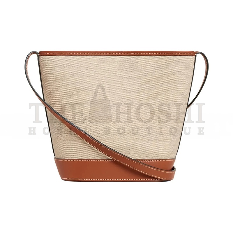 Ce1i*e SMALL BUCKET BAG IN CUIR TRIOMPHE CANVAS AND COWHIDE 198242EFL.02NT (30*22*13cm) Master Quality
