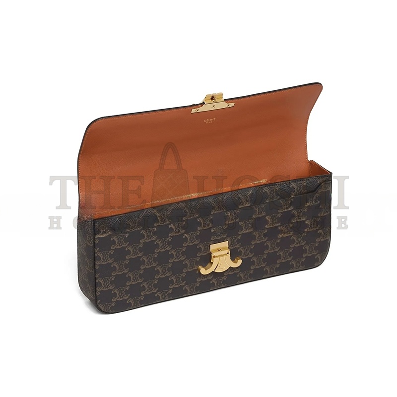 Ce1i*e CHAIN SHOULDER BAG IN TRIOMPHE CANVAS CANVAS AND LAMBSKIN 197412DQW.04LU (33*13*5cm) Master Quality