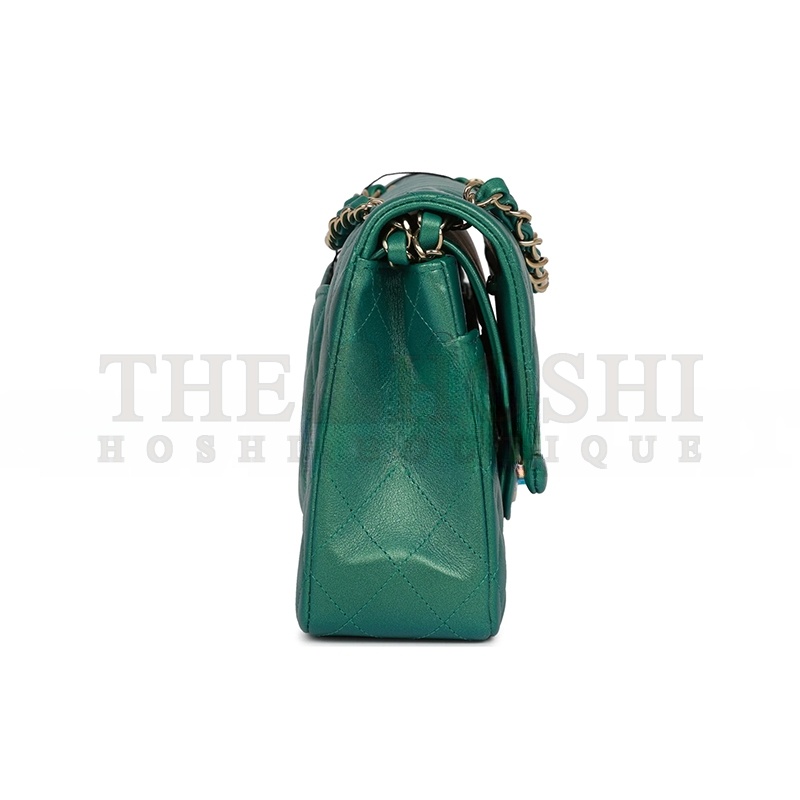 Ch**el IRIDESCENT MEDIUM DOUBLE FLAP 11065427 (25*15*6cm) Master Quality