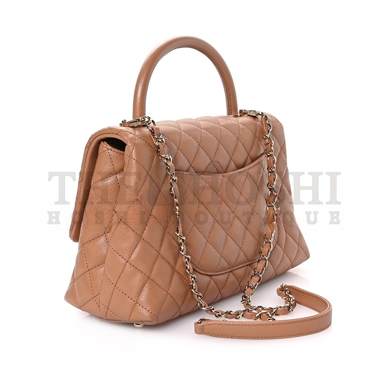 Ch**el CAVIAR SMALL QUILTED COCO HANDLE FLAP A92991 B05068 NB356 (29*18*12cm) Master Quality