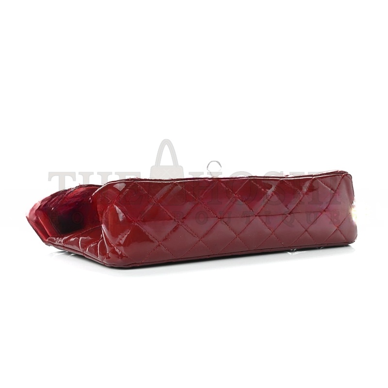 Ch**el PATENT CALFSKIN QUILTED MEDIUM DOUBLE FLAP 903130 (25*15*6cm) Master Quality