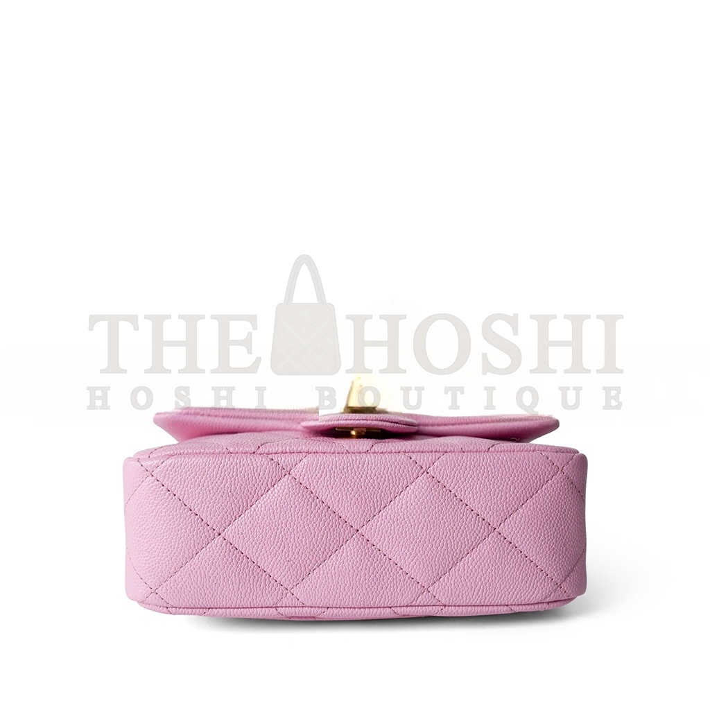 Ch**el PINK CAVIAR QUILTED SWEETHEART FLAP GOLD HARDWARE (20*14*6cm) Master Quality