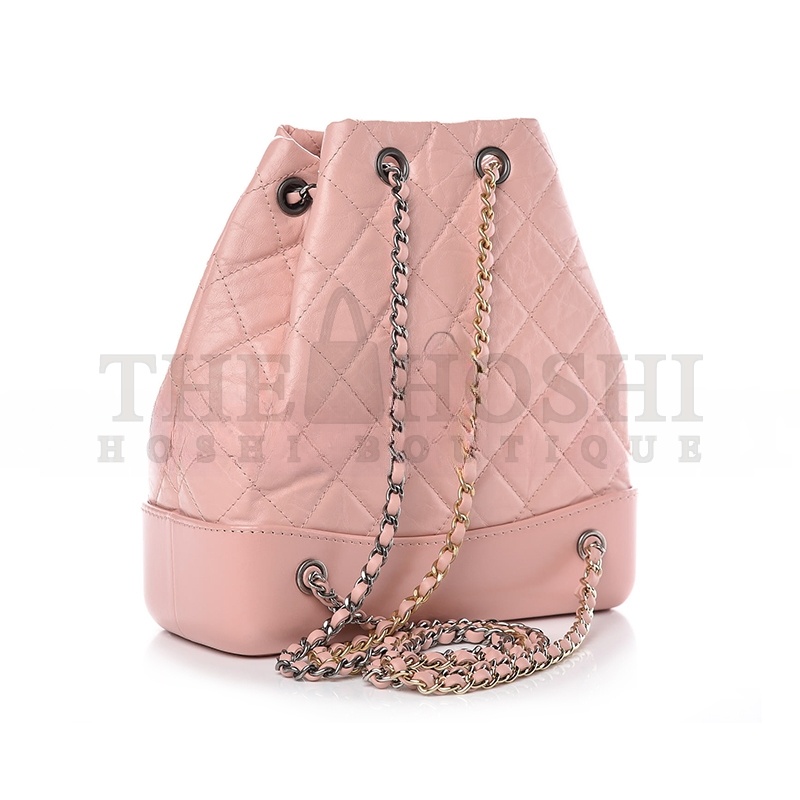 Ch**el AGED CALFSKIN QUILTED GABRIELLE BACKPACK 387337 (21*23*10cm) Master Quality