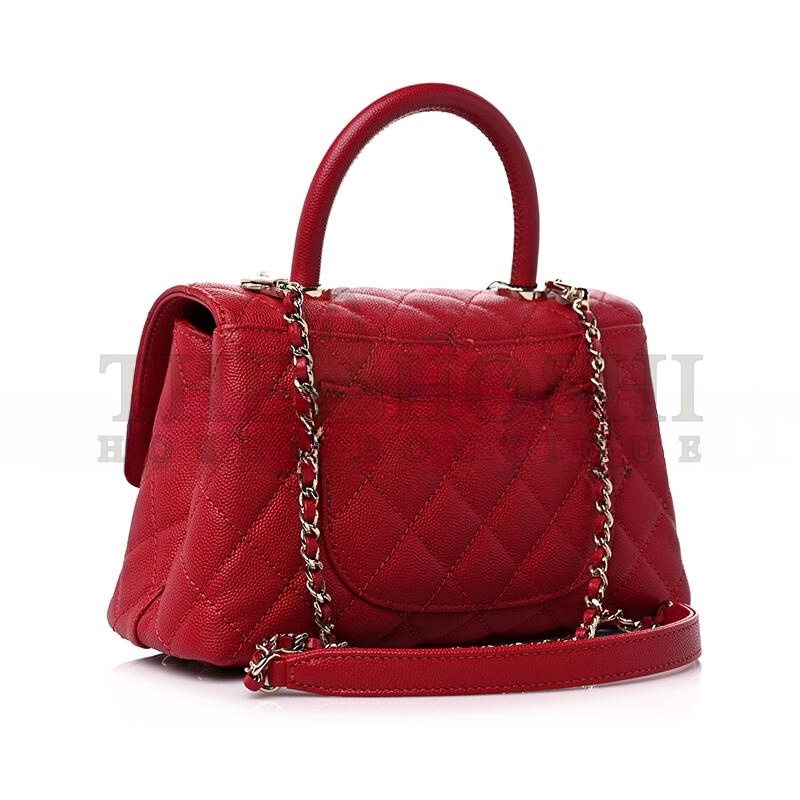Ch**el MINI COCO HANDLE FLAP RED 1176179 (23*14*10cm) Master Quality