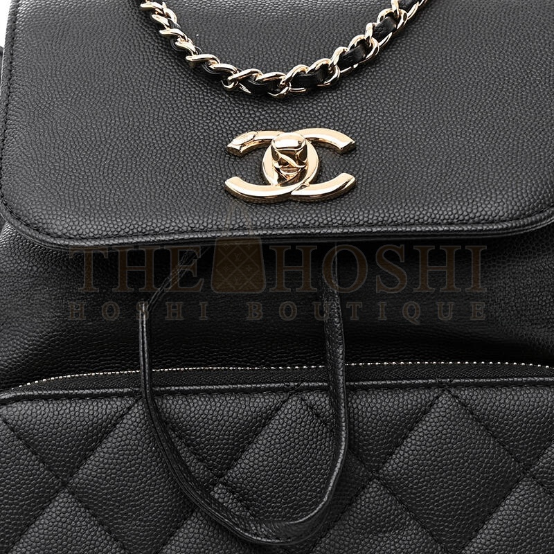Ch**el CAVIAR QUILTED BUSINESS AFFINITY BACKPACK 1586970 (22*24*13cm) Master Quality