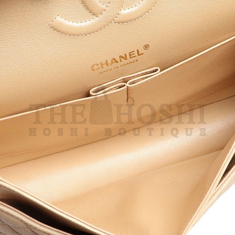 Ch**el CAVIAR QUILTED MEDIUM CLASSIC DOUBLE FLAP 1420102 (25*15*7cm) Master Quality