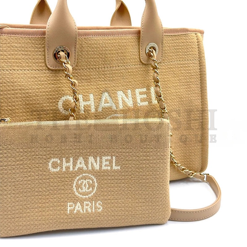 Ch**el MIXED FIBERS SMALL DEAUVILLE TOTE 142010 (39*24*17cm) Master Quality