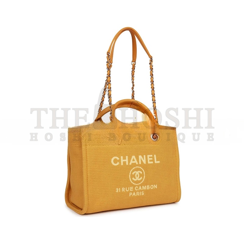 Ch**el MIXED FIBERS SMALL DEAUVILLE TOTE 1100412 (39*24*17cm) Master Quality