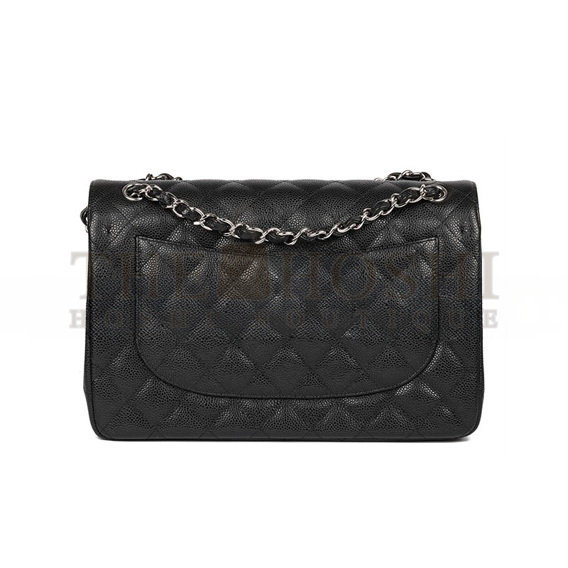 Ch**el CAVIAR QUILTED JUMBO CLASSIC DOUBLE FLAP BAG 1714520 (30*20*10cm) Master Quality