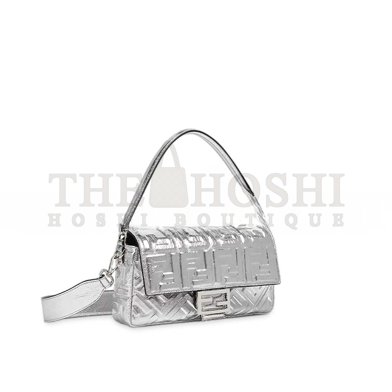 F**di BAGUETTE MEDIUM SILVER BAG (27*15*6cm) Master Quality