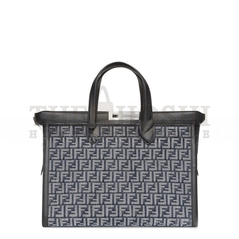 F**di PEEKABOO ISEEU FORTY8 HANDBAG BLUE FF DENIM HANDBAG 7VA566AMA8F1KAC (41*29.5*16cm) Master Quality