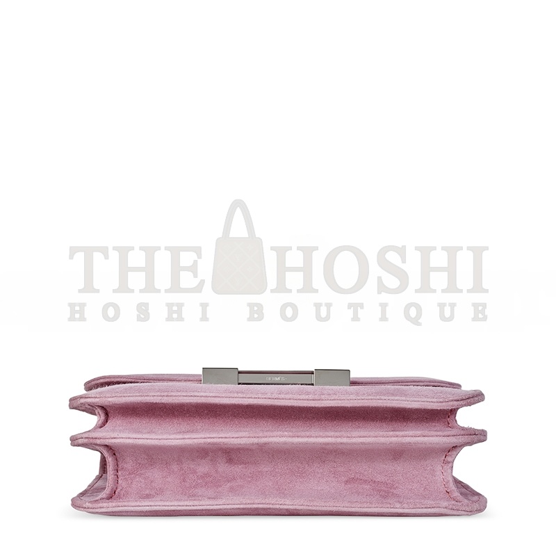 H**me5 A ROSE INDIENNE VEAU DOBLIS SUEDE MINI CONSTANCE WITH PALLADIUM HARDWARE 436576 (18*14.5*6cm) Master Quality