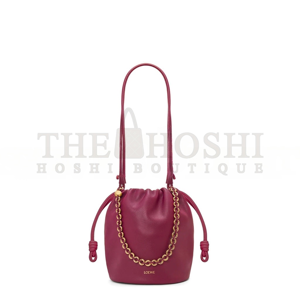 L0ew* FLAMENCO PURSE BUCKET IN MELLOW NAPPA LAMBSKIN A411FPBX02-1048 (32*24*17cm) Master Quality