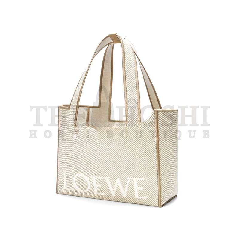 L0ew* MEDIUM L0ew* FONT TOTE IN JACQUARD CANVAS ALF1B61X11-2370 (30*25.5*15cm) Master Quality