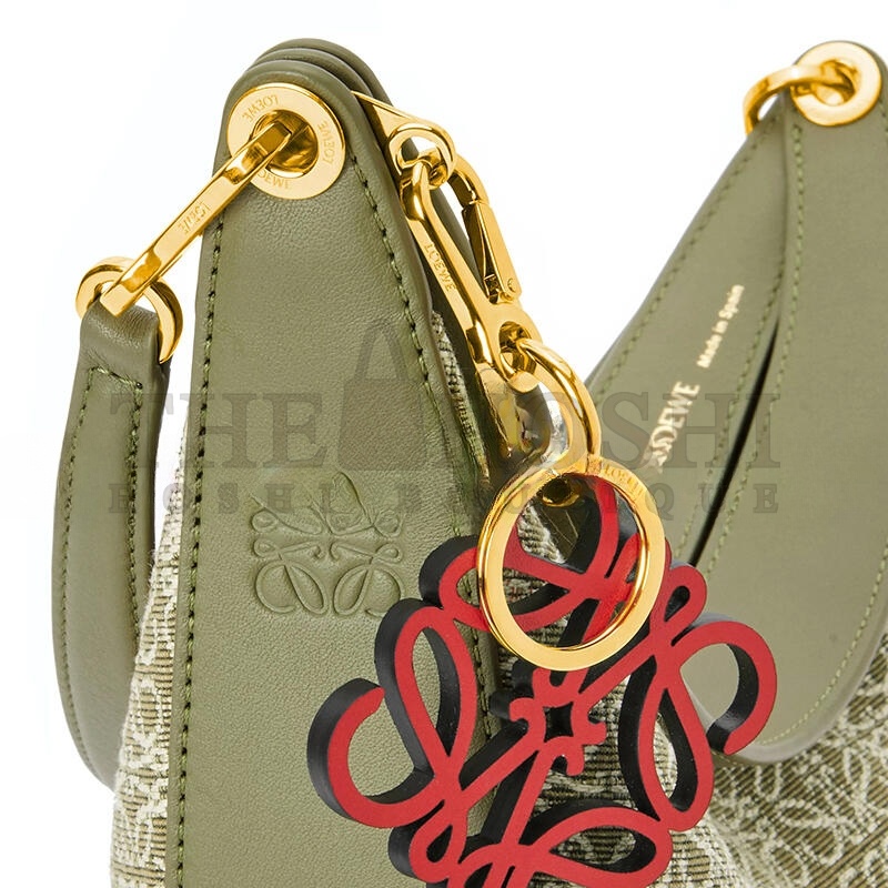 L0ew* LUNA ANAGRAM IN JACQUARD AND LEATHER A923PL9X01-4364 (30*27*8cm) Master Quality