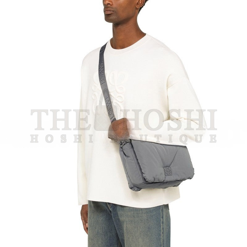 L0ew* GOYA ASPHALT NYLON PUFFER BAG MEN B896G22X01NY (30*20.5*10cm) Master Quality