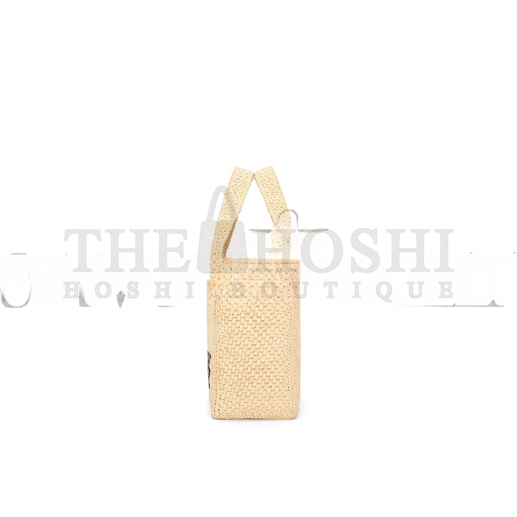 L0ew* SMALL FONT TOTE IN RAFFIA A685B59X03 (24*19.5*11cm) Master Quality