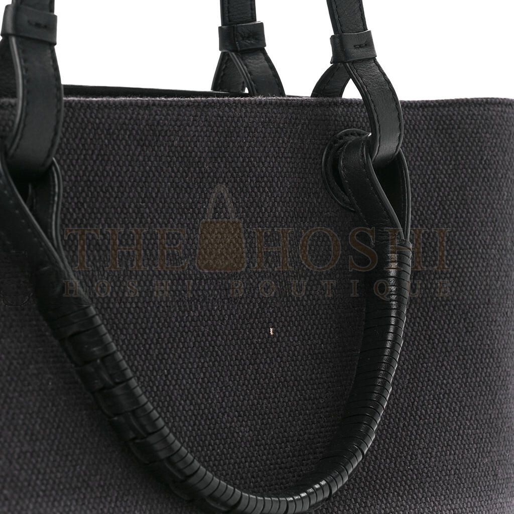 L0ew* CANVAS CALFSKIN MEDIUM ANAGRAM TOTE ANTHRACITE (32*30*17cm) Master Quality