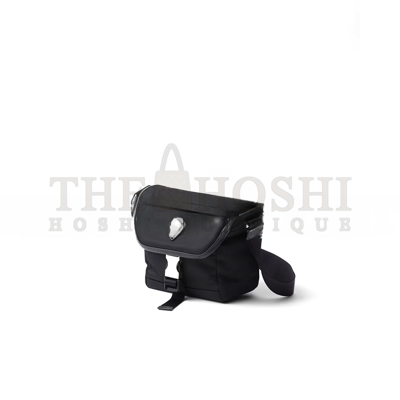 Pra*a RE-NYLON AND SAFFIANO LEATHER SHOULDER BAG 2VD070 (16*15*8cm) Master Quality